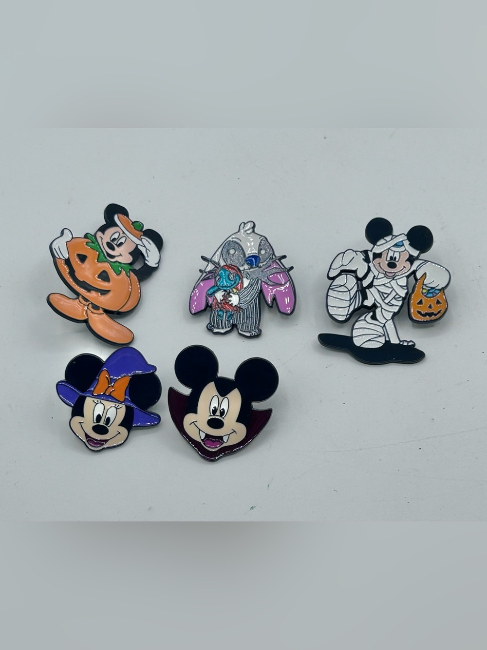 Disney Mickey Minnie Mouse Stitch Halloween Costume Fan Made Pin Lot of 5